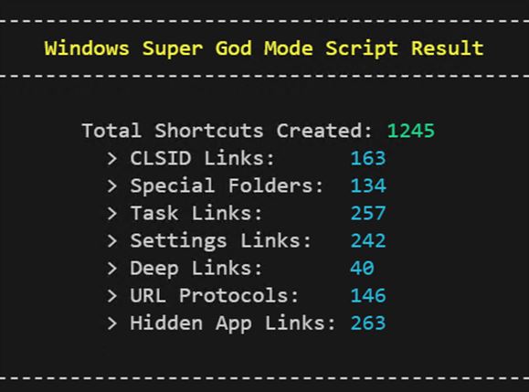 Cкрипт Windows Super God Mode получил обновление с улучшениями опыта использования