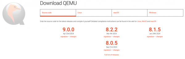 Вышел эмулятор QEMU 9.0